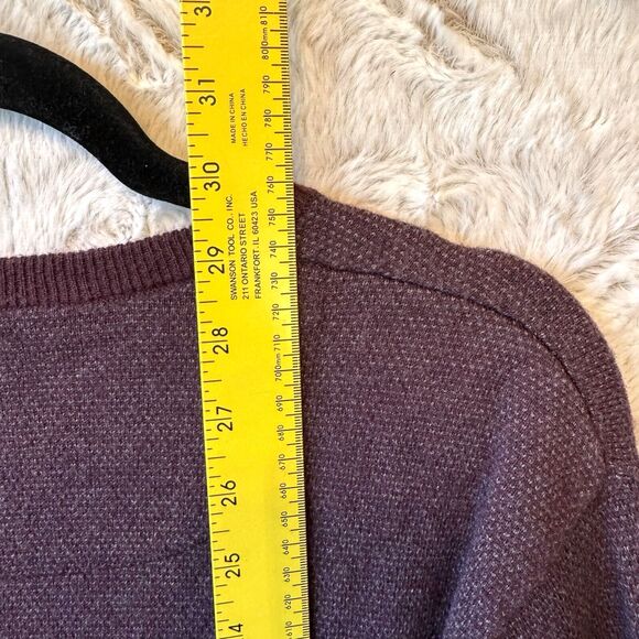 Nordstrom Mens Shop Sweater XL Wool Blend Maroon Long Sleeve - Picture 7 of 9